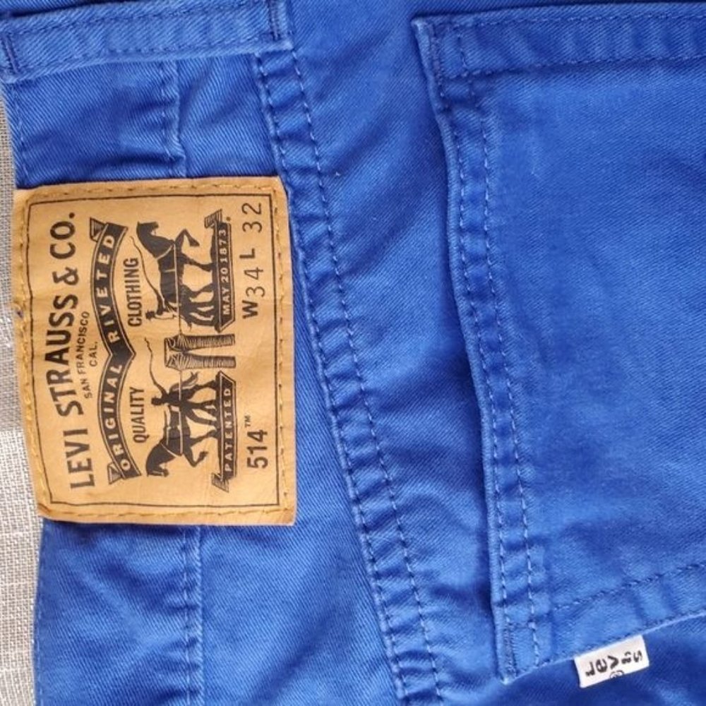 Levi Strauss & Co Men's 514 Straight Fit-Jeans, Electric Blue. Size 38x29 - Picture 5 of 13